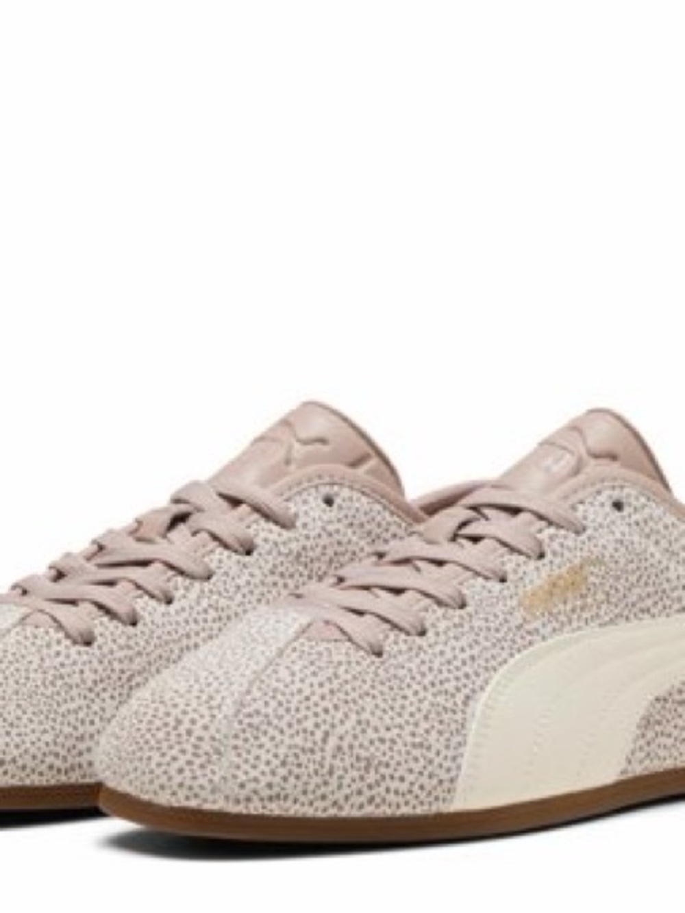 Puma Pink Leopard-Print Low-Profile Sneakers